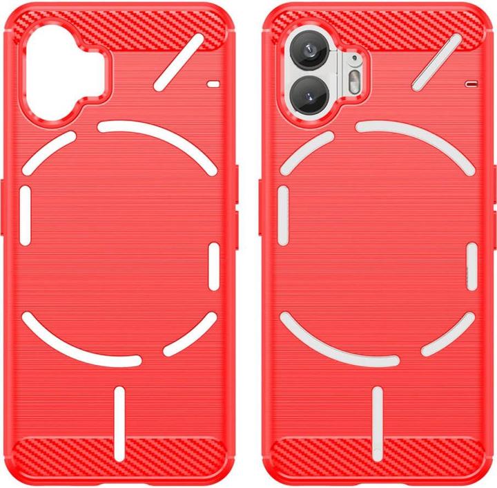 Actual product image Cover-Discount Nothing Phone (2) - Metal Carbon Look Case red (Nothing Phone (2))