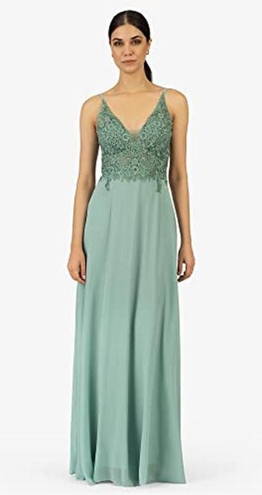 Image du produit Apart Fashion Robe fluide en dentelle et mousseline, décolleté en V, brodée de strass, bretelles ajustables (36)