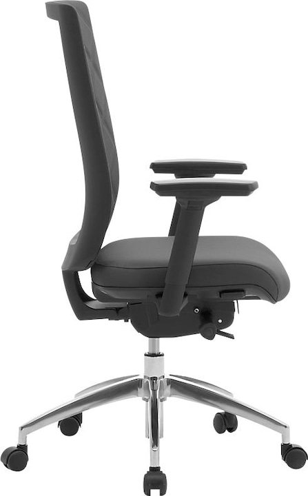 Actual product image Leyform Office chair WIKI, with armrests, mesh or fabric backrest, choice of 2 foot crosses