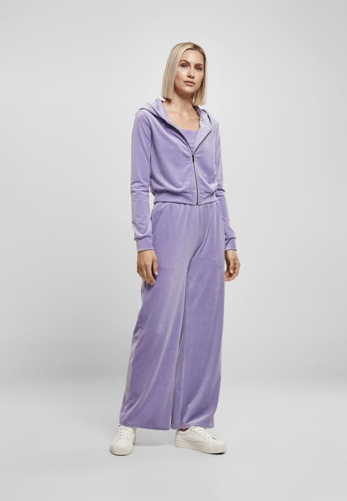 Produktbild Urban Classics Ladies Short Velvet Zip Hoody (XXL)