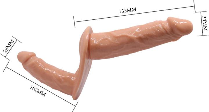 Actual product image Baile Ultra Passionate Harness Double Dildos Strap On