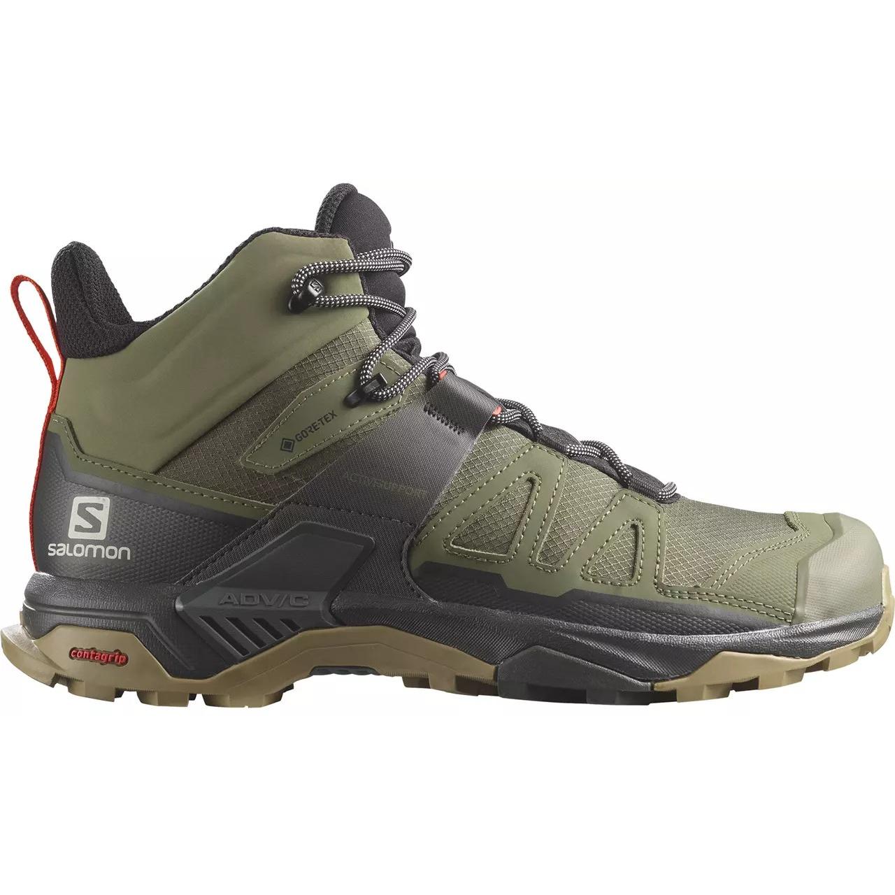 Salomon, Herren, Wanderschuhe, X Ultra 4 Mid GORE-TEX (47 1/3), Grün