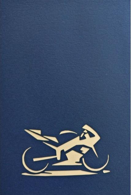 Image du produit Hervorragend 3D Pop-up Karte Motorrad blau (1 pcs)