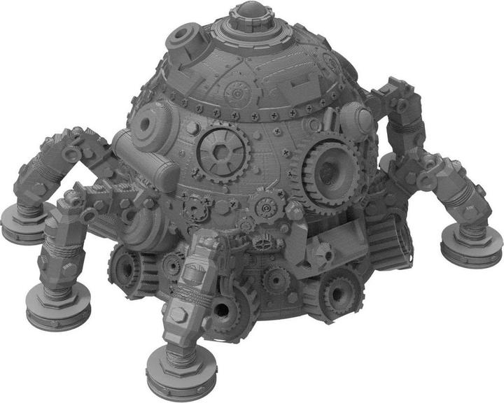 Produktbild Feldherr Fates End Octotank Dice Jail grau – Würfelgefängnis 3D gedruckt (Kunststoff)