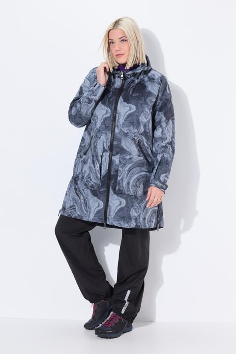 Produktbild Ulla Popken Regenmantel, wasserdicht, A-Linie, Seiten-Zipper, Kapuze (58)
