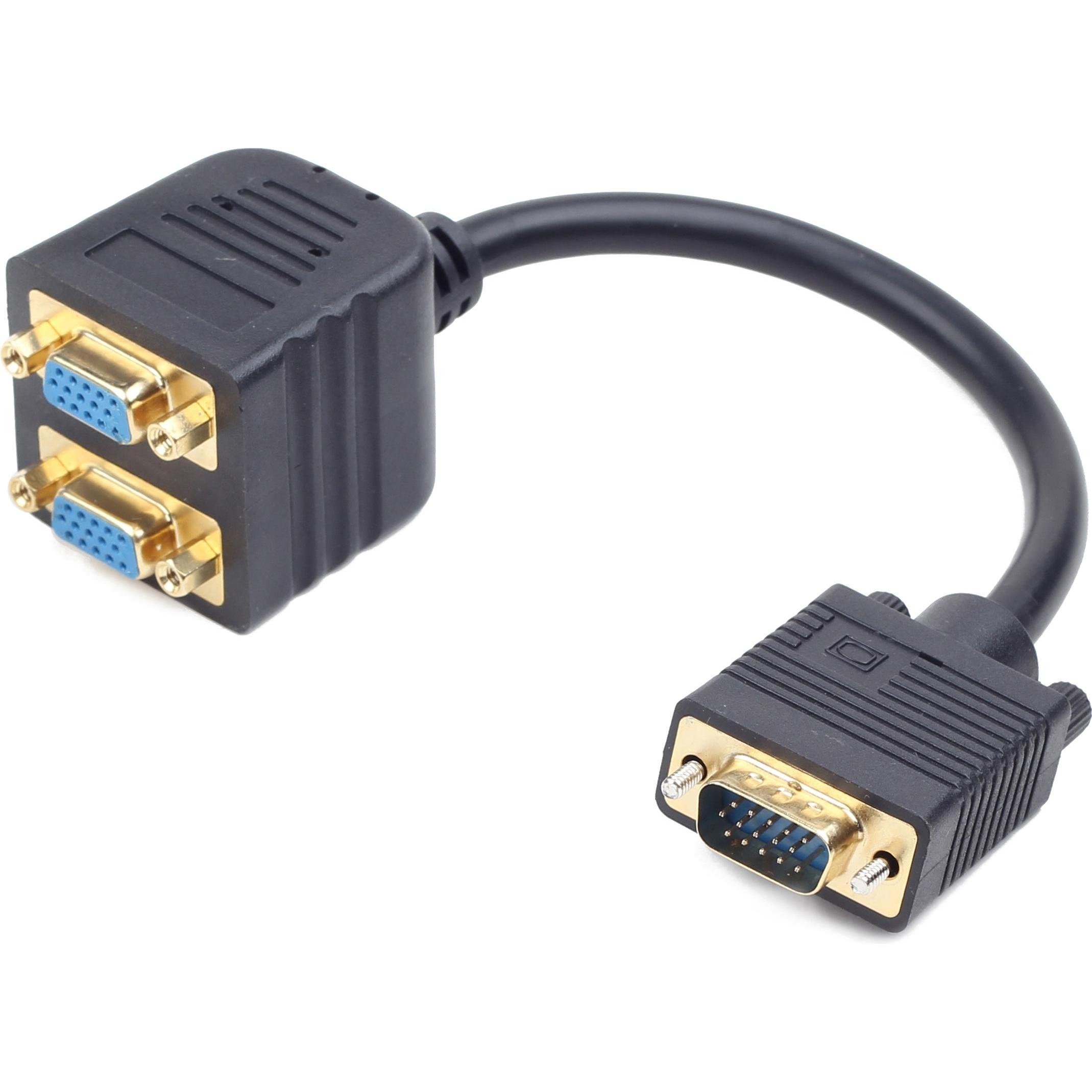 Gembird Splitter VGA Cablexpert (0.20 m), Cavo video, Nero
