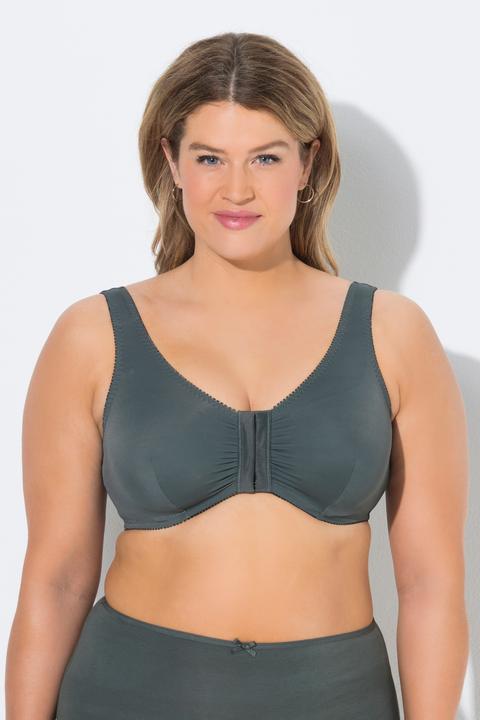 Produktbild Ulla Popken Bustiers, 2er-Pack, Blüten/uni, Vorderverschluss (2er Pack, 120 D)