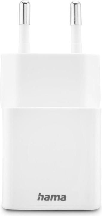 Produktbild Hama Schnellladegerät, 1*USB-C PD, 1*USB-A QC, Mini-Ladegerät, 20W, Weiss (20 W)