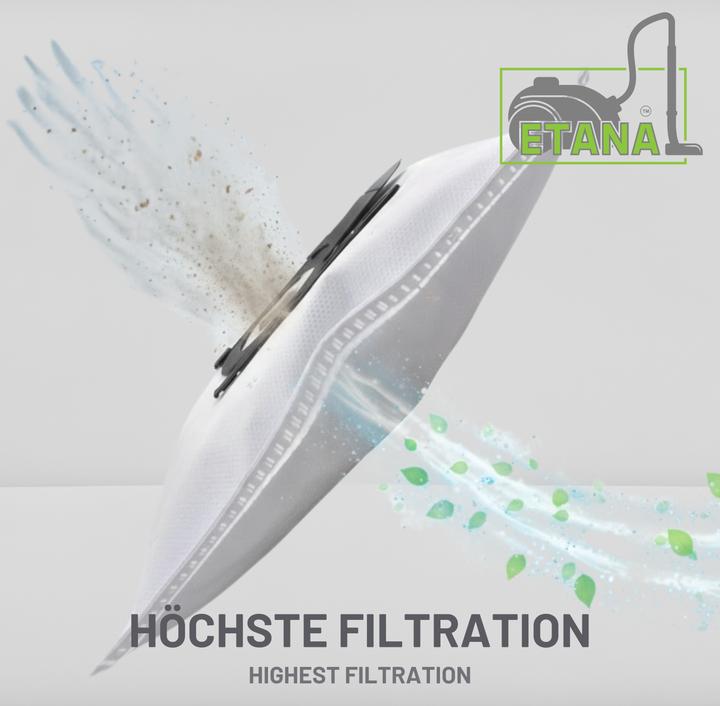 Immagine prodotto Etana I 30 sacchetti per aspirapolvere simili a Swirl S67, adatti ai sacchetti per aspirapolvere Bosch e (30x)