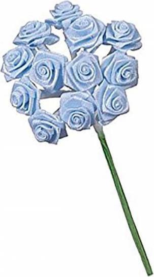 Glorex Dior floret 12 bloemen lichtblauw (11 cm)
