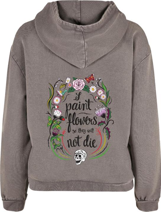 Produktbild Merchcode Ladies Frida Kahlo - Logo frame Acid Washed Oversize Hoody - 179721 (M)