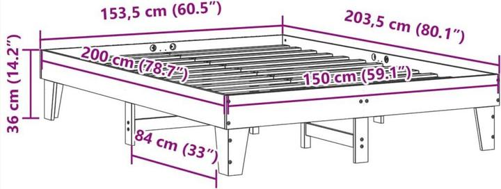 Image du produit vidaXL Bettgestell (150 x 200 cm)