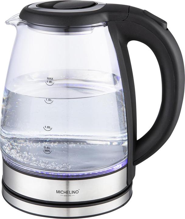 Produktbild Magni Michelino Wasserkocher Glas EDS Silber 1,8L 74356 (1.80 l)