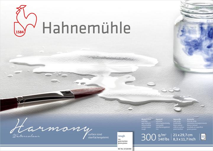 Hahnemühle Harmony Watercolour A 4 rough 12 sheets 300 g (A4)