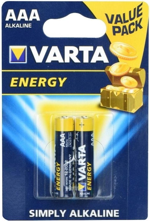 Produktbild Varta Batterie Alkalibatterie R3 (AAA) Energie 2 Stück (2 Stk., AAA)