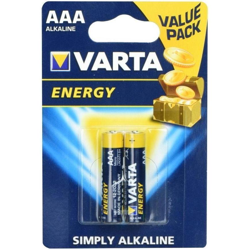 Varta Batteria alcalina R3 (AAA) Energia 2 pezzi (2 pz., AAA), Batterie + pile