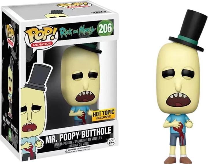 Actual product image Funko POP! Rick & Morty Mr. Poopy Butthole (Gunshot)