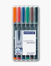 Actual product image Staedtler Lumocolor permanent (Multicoloured, 0.60 mm, 6 x)