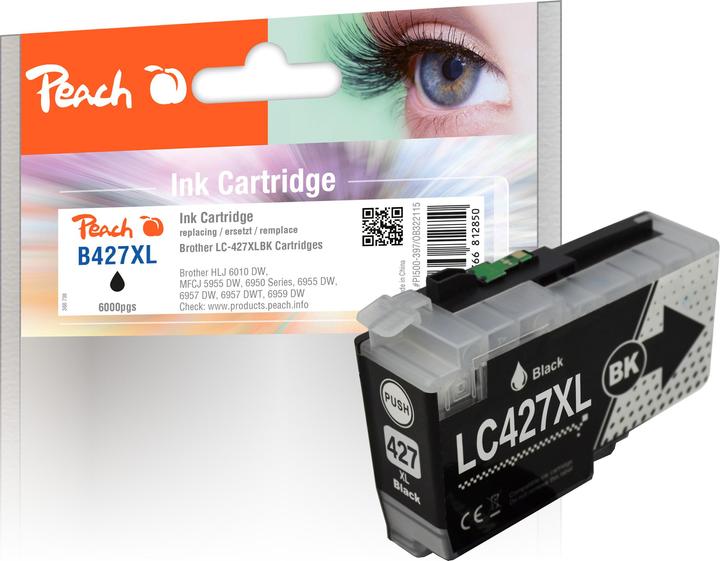 Image du produit Peach Cartouche Brother LC-427XL noire compatible