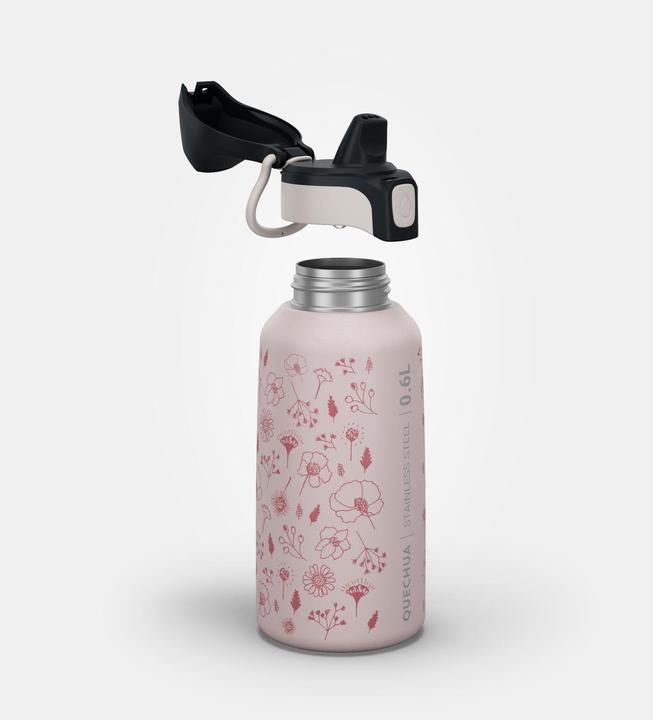 Immagine prodotto Quechua Biberon per bambini da 0,6 l in acciaio inox con chiusura rapida - rosa (0.60 l)