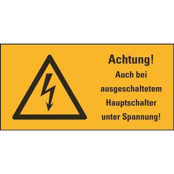 Hein, Segnaletica di sicurezza, 174276 Warnschild HEIN 174276 Achtung! bei... Folie 74x37mm
