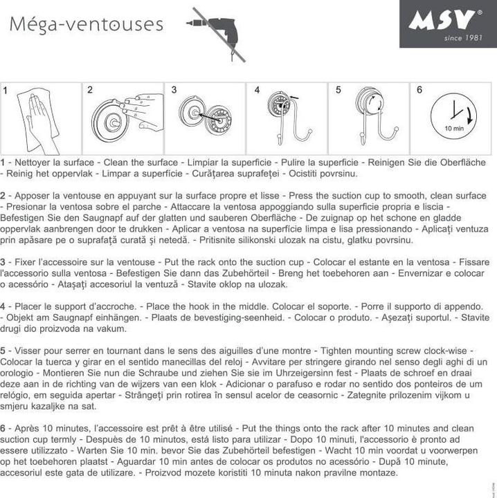 Produktbild MSV Bad-Utensilienhalter Nature/Schwarz matt, 21 cm (21 x 21 x 12 cm)