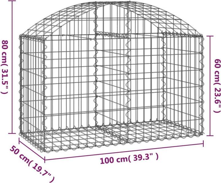 Produktbild vidaXL Gabionenkorb