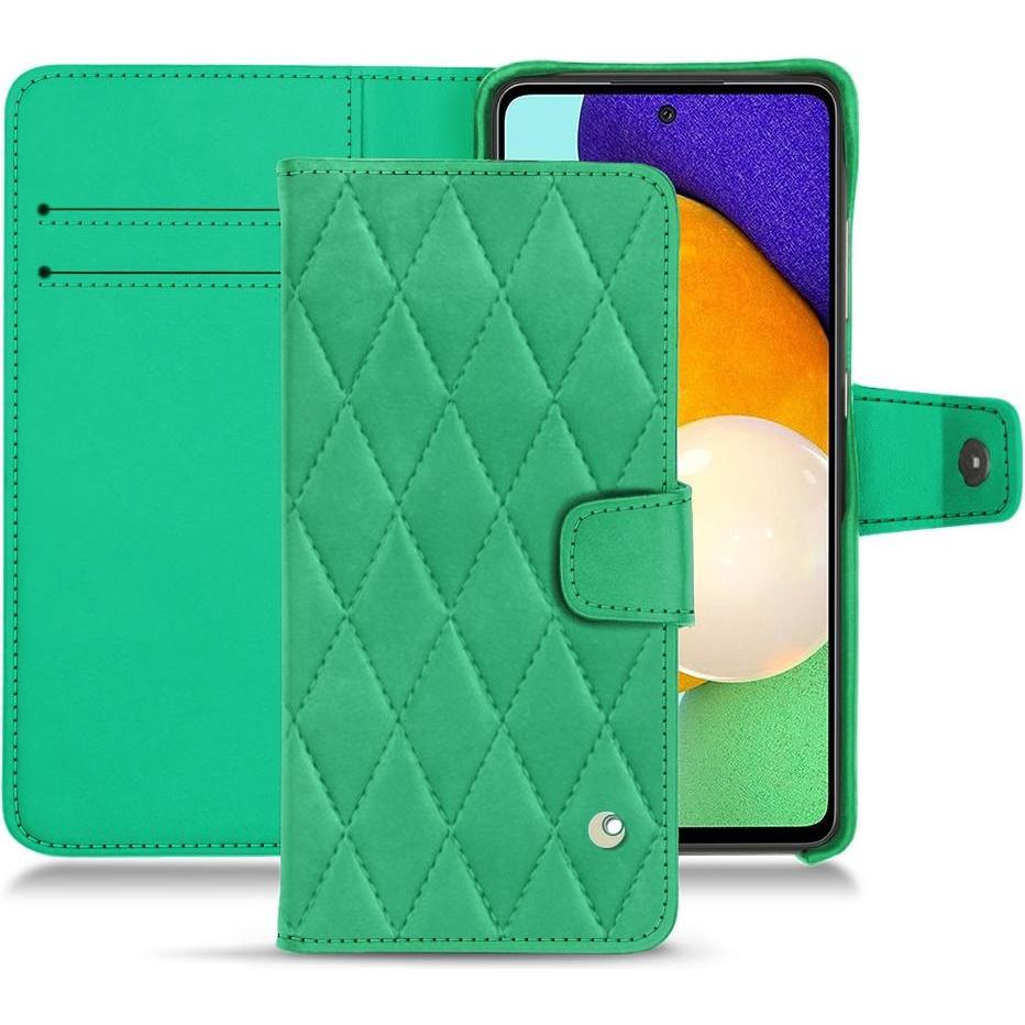 Noreve Lederschutzhülle Wallet (Samsung Galaxy A52), Smartphone Hülle, Grün