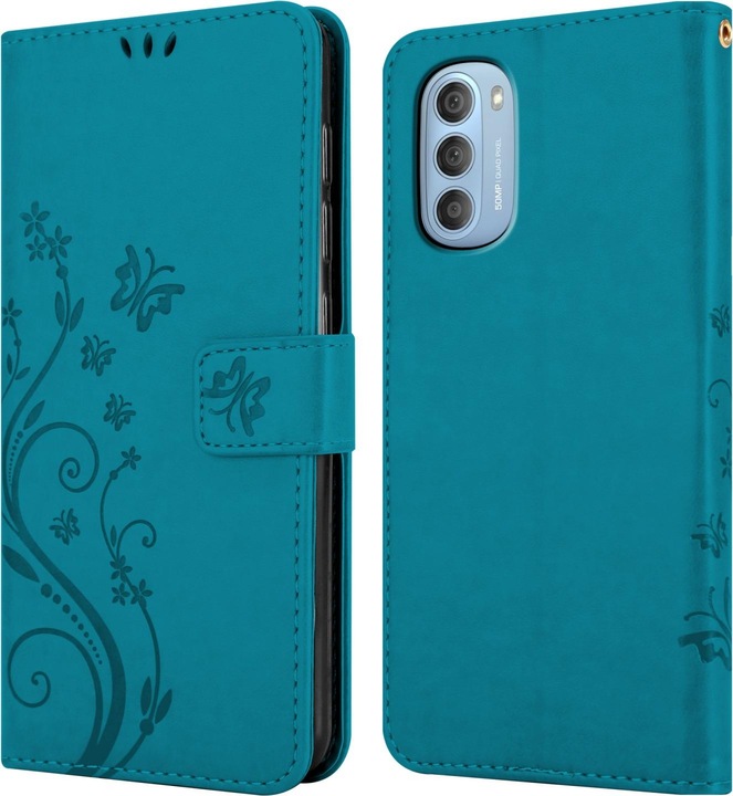 Actual product image Cadorabo Flower Book cover (Motorola Moto G51 5G)