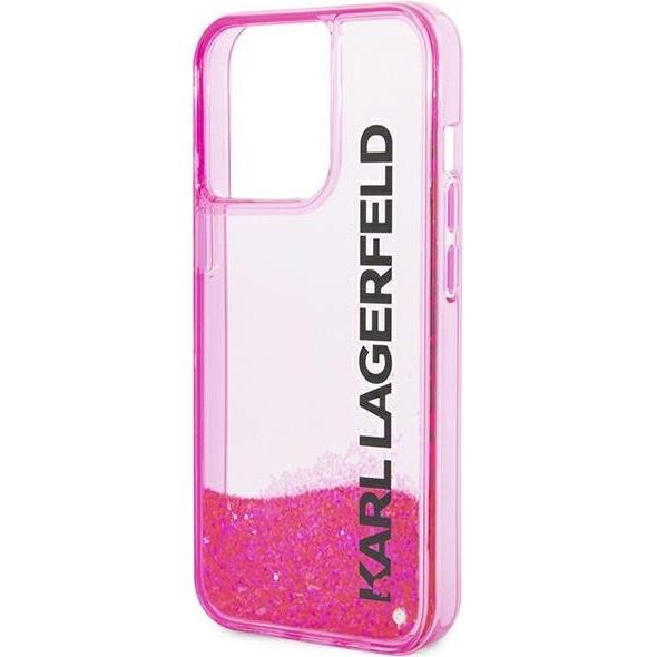 Thumbnail - Karl Lagerfeld Hard Cover Translucent Liquid Glitter Pink, for iPhone 14 Pro, KLHCP14LLCKVF (Apple iPhone 14 Pro), Smart...