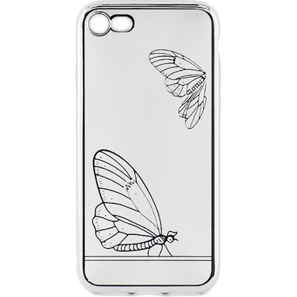 Thumbnail - Tellur Cover Silicone for iPhone 7 Butterfly silver (Apple iPhone 7), Smartphone Hülle, Silber