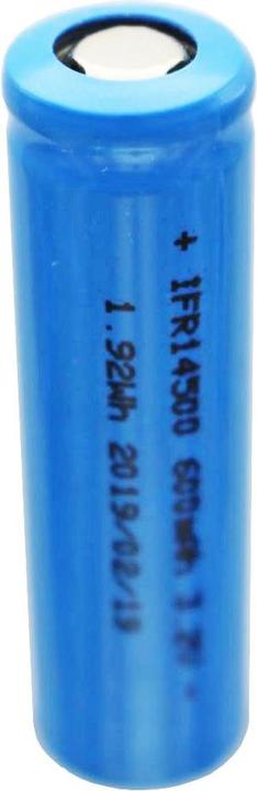 Actual product image Solar Battery IFR 14500 AA, Flat Top unprotected (1 pcs., AA, 600 mAh)