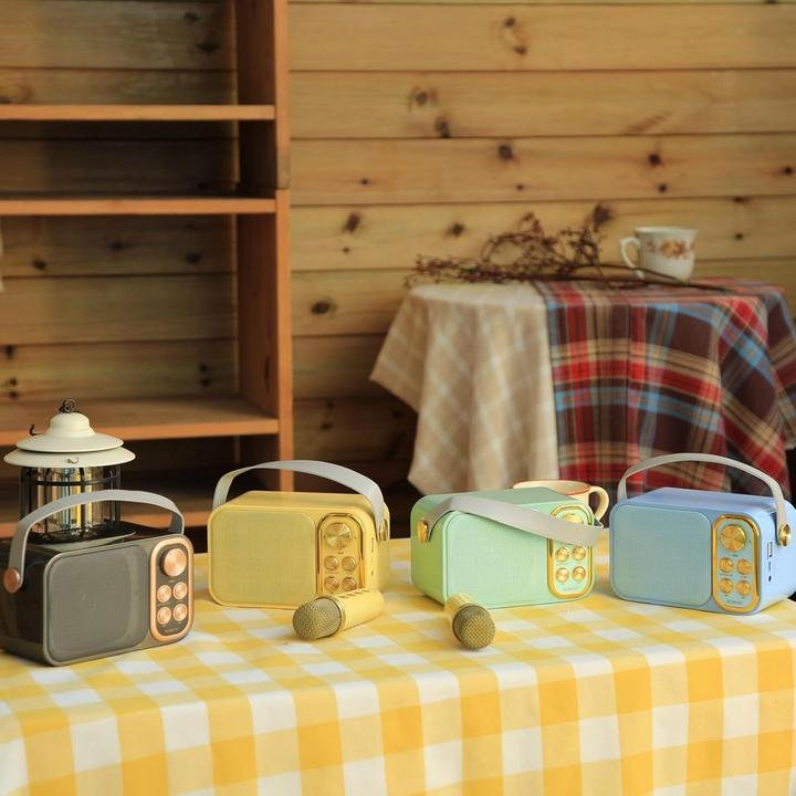 Actual product image Bescost Tragbare Karaoke Maschine mit 2 Mikrofonen