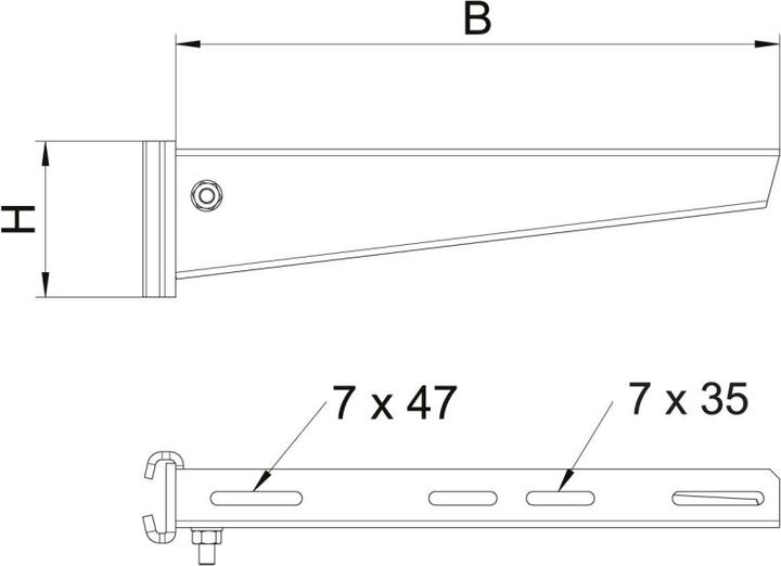 Actual product image OBO Bettermann Vertr stick jib dipping fire vz. 210mm AS 30 21