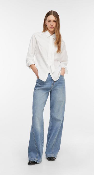Immagine prodotto Comma Bluse Bluse aus Stretch-Popeline mit abnehmbarem Krawatten-Detail (46)