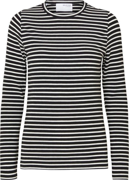 Image du produit Selected Femme Gestreiftes Oberteil mit langen Ärmeln (M)