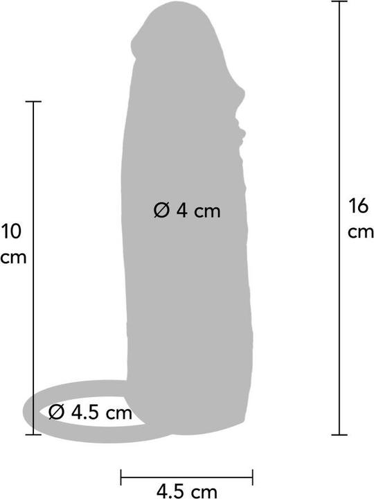 Actual product image ToyJoy Hydrated Skin Penis Silicone Sleeve Vibrating 16 cm