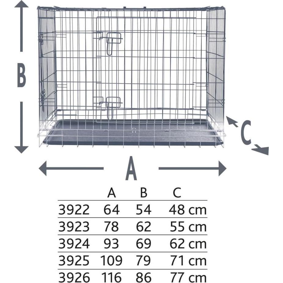 Cage d'intérieur chien Trixie Friends on Tour l48xP64xH 54cm