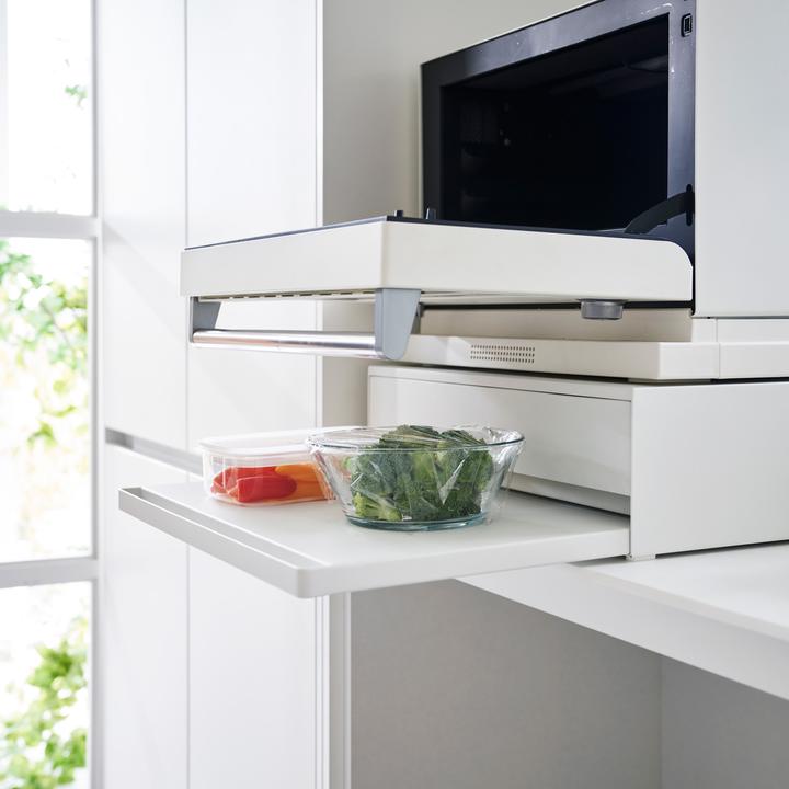 Image du produit Yamazaki Tablette coulissante avec tiroir pour la ligne de cuisine TOWER