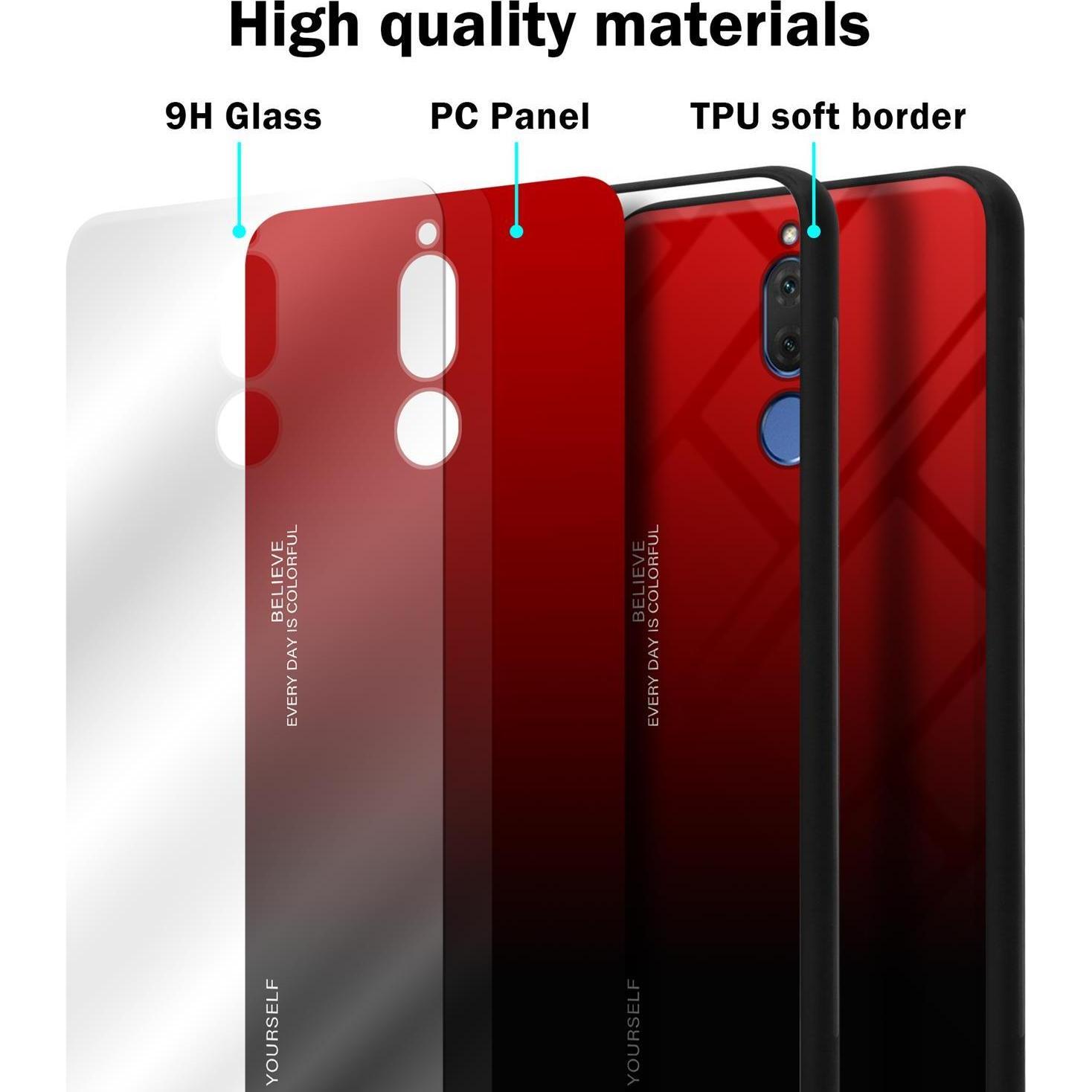 Thumbnail - Cadorabo TPU 2 Farben Glas Cover (Huawei Mate 10 Lite), Smartphone Hülle, Schwarz