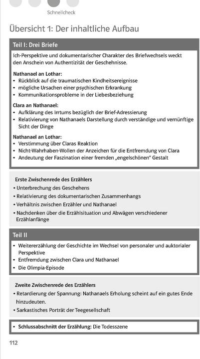 Nährwerte und Zutaten Lektürehilfen E.T.A. Hoffmann "Der Sandmann" (Deutsch, 2017)