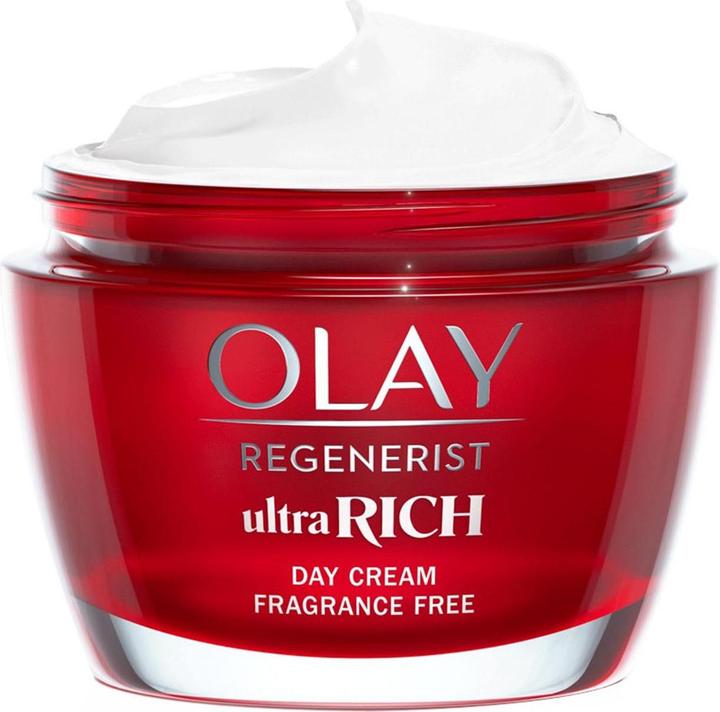 Produktbild Olay Regenerist Ultra Rich Day Cream Nicht fettende Textur mit Vitamin B3 Peptiden und Shea Butter Fra (50 ml, Tagescreme)