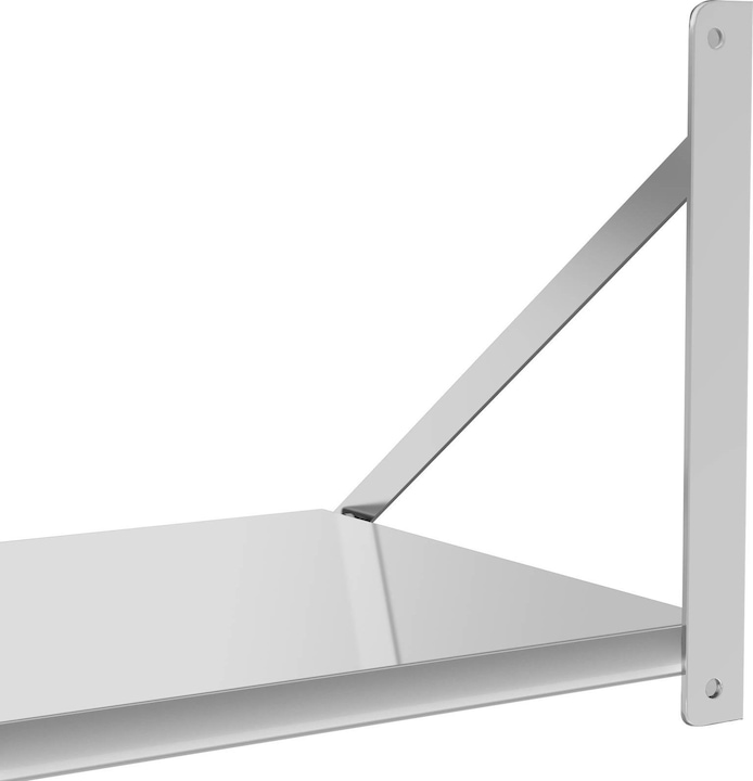 Immagine prodotto Royal Catering Mensola pieghevole a muro in acciaio inox - 60 x 45 cm - 40 kg (60 x 45 cm)