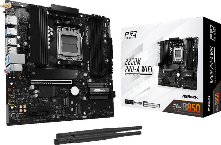 Actual product image AsRock B850M Pro-A WiFi (AM5, AMD B850, mATX)