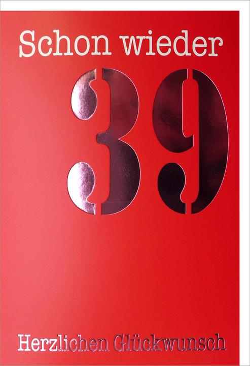 Image du produit Braun + Company Carte pliante "39 again (1 pcs)