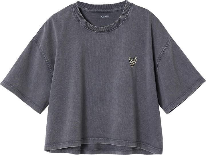 Actual product image Jonen Mädchen Cropped-Shirt mit kurzen Ärmeln (134)