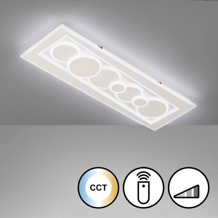 Actual product image Fischer & Honsel Honsel Ratio LED wall light 41,3W Tunable white controllable dimmable acrylic white + remote control