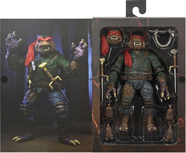 Actual product image Neca Universal Monsters x Teenage Mutant Ninja Turtles Action Figure Ultimate Raphael as The Wolfman 18 c