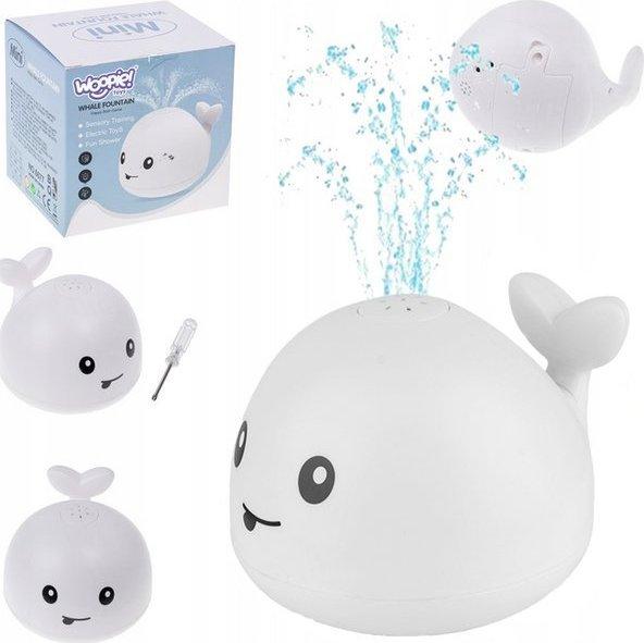 Woopie Badespielzeugwal, spritzender Wasser-LED-Brunnen