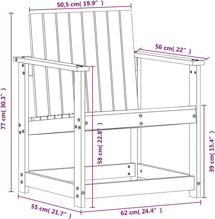 Produktbild vidaXL Gartenstuhl